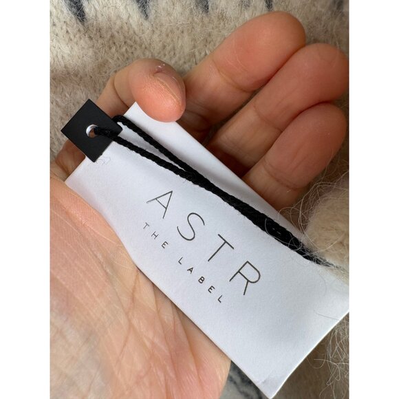 ASTR the Label Fair Isle Turtle neck Relaxed fit SWEATER wool blend sz S - Picture 4 of 7